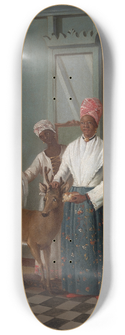 Agostino Brunias - Servants Washing A Deer 8.25 inch art skate deck