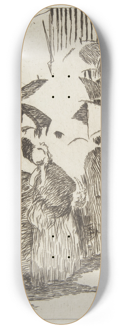 douard Manet - Line in front of the Butcher Shop 8.25 inch art skate deck