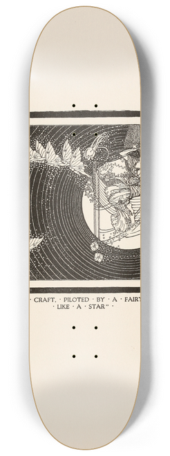 Dugald Stewart Walker - A fragile craft, piloted by a fairy, perched like a star 8.25 inch art skate deck