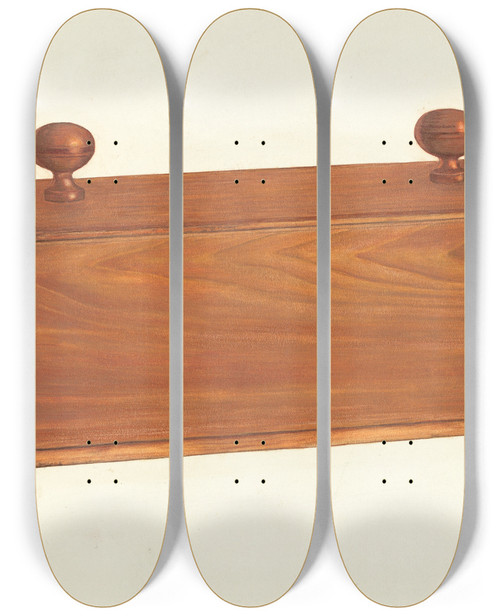 Triptych art skateboard deck of Charles Charon Dough Trough by Charles Charon