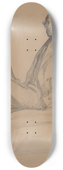 Eastman Johnson - Seated Study of M.D. 8.25 inch art skate deck