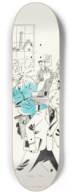Eddy de Smet - Man valt van een kruk 8.25 inch art skate deck