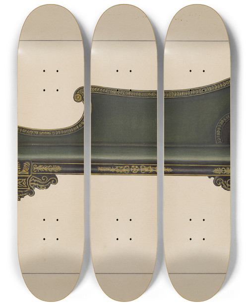 Triptych art skateboard deck of Nicholas Gorid Sofa_2 by Nicholas Gorid (20-)