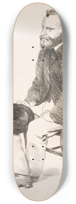Edgar Degas - Manet seated. Turned to the left 8.25 inch art skate deck