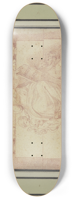 Edm Bouchardon - Allegorie der Migung (Moderatio) 8.25 inch art skate deck
