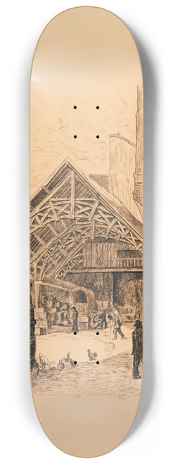 Edmond de Beauregard - Auberge du Compas dOr, rue Montorgueil 8.25 inch art skate deck