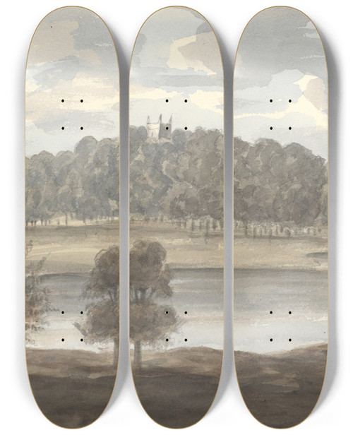 Triptych art skateboard deck of Anne Rushout Holkham August 1824_2 by Anne Rushout (1767-1849)