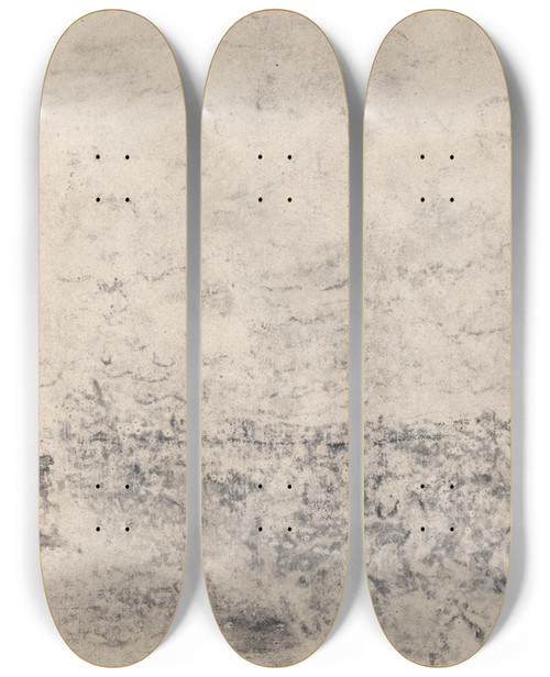 Triptych art skateboard deck of David Cox The Wind On The Heath by David Cox (1783-1859)