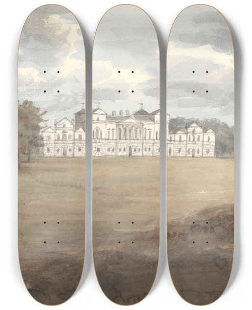 Triptych art skateboard deck of Anne Rushout Holkham August 1824_1 by Anne Rushout (1767-1849)