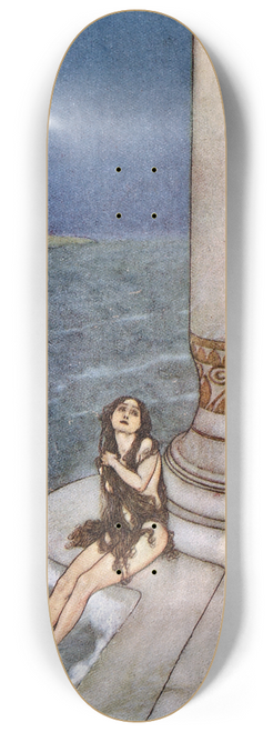 Edmund Dulac - The Mermaid Pl 4 8.25 inch art skate deck