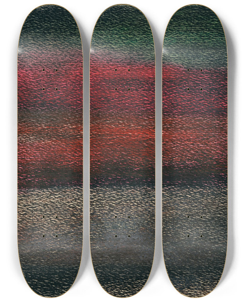 Triptych art skateboard deck of Karl Wiener Ohne Titel Iii_1 by Karl Wiener (1901-1949)