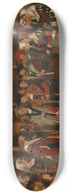 Edouard De Jans - The reception of Quentin Metsys into the Guild of St. Luke of Antwerp 8.25 inch art skate deck
