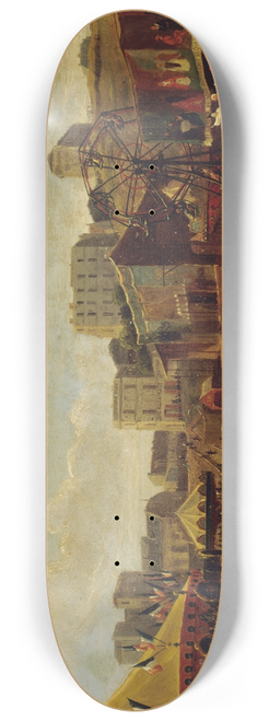 Edouard Hubert - Fte foraine, place Saint-Pierre,  Montmartre, en 1861 8.25 inch art skate deck