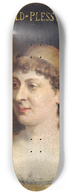 Edouard Toudouze - Portrait de Jeanne-Sylvanie Arnould-Plessy (1819-1897), socitaire de la Comdie-Franais 8.25 inch art skate deck