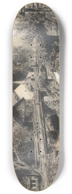 Eduard Peithner von Lichtenfels - Mhle am Bach 8.25 inch art skate deck