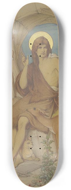 Eduard von Steinle - John the Baptist in the Wilderness 8.25 inch art skate deck