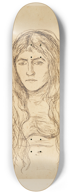 Edvard Munch - Weib mit langem Haar 8.25 inch art skate deck