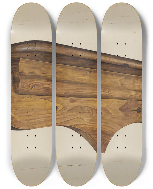 Triptych art skateboard deck of Carl Keksi Wall Shelf by Carl Keksi