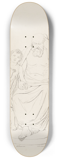 Edvard Sonne - Gammel blind mand og lille dreng 8.25 inch art skate deck