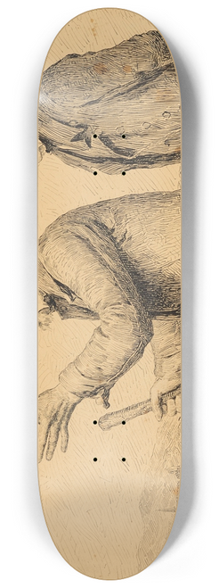 Albert Anker - Linstituteur et le pasteur 8.25 inch art skate deck