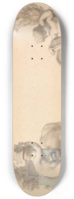 Edward Francis Burney - Allegory of Drawing 8.25 inch art skate deck