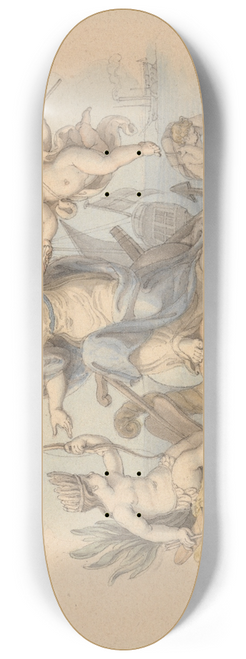 Edward Francis Burney - Allegory of Sea Trades 8.25 inch art skate deck