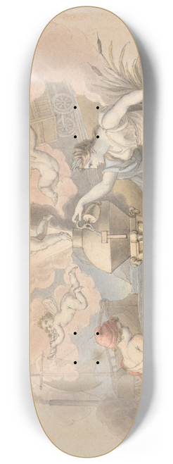 Edward Francis Burney - Allegory of Steam 8.25 inch art skate deck