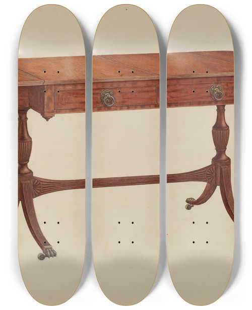 Triptych art skateboard deck of Francis Borelli Sofa Table_1 by Francis Borelli
