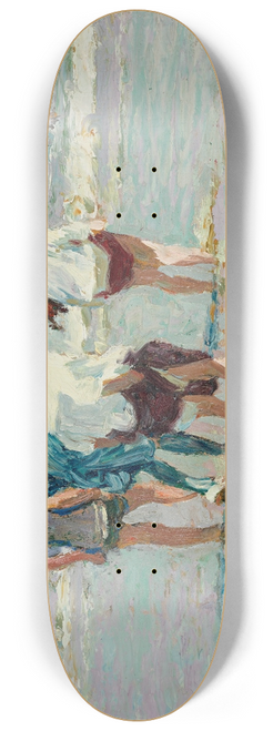 Edward Henry Potthast - Summer Day, Brighton Beach 8.25 inch art skate deck