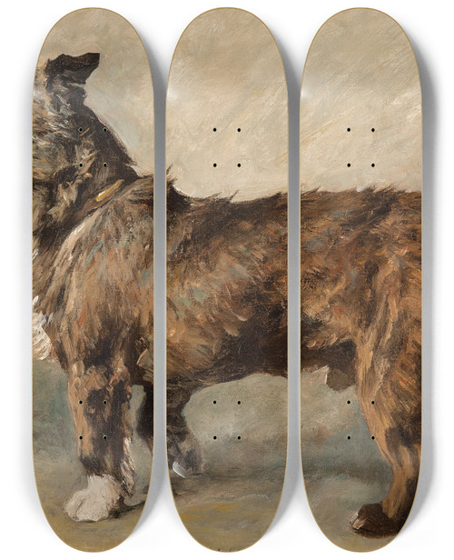 Triptych art skateboard deck of John Emms Sandy by John Emms (1843-1912)
