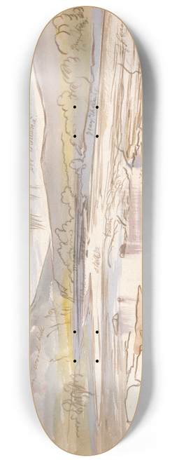 Edward Lear - Vjose, 12-30 p.m., 16 April 1857 8.25 inch art skate deck