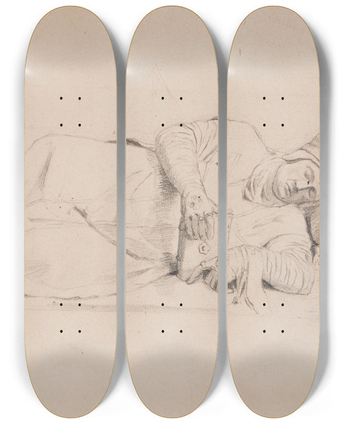 Triptych art skateboard deck of Stanisaw Cercha Odrys Pomnika Nagrobnego Samuela Maciejowskiego Biskupa Krakowskiego by Stanislaw Cercha (1867-1919)