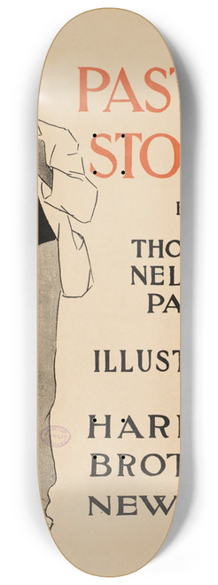 Edward Penfield - Pastime stories by Thomas Nelson Page 8.25 inch art skate deck