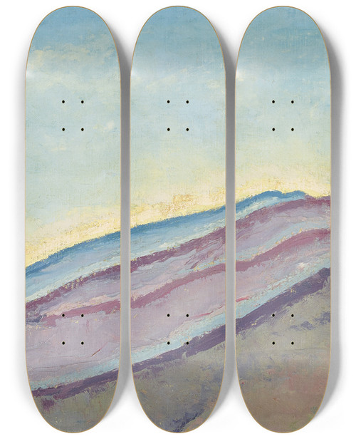 Triptych art skateboard deck of Koloman Moser Berghnge by Koloman Moser (1868-1918)