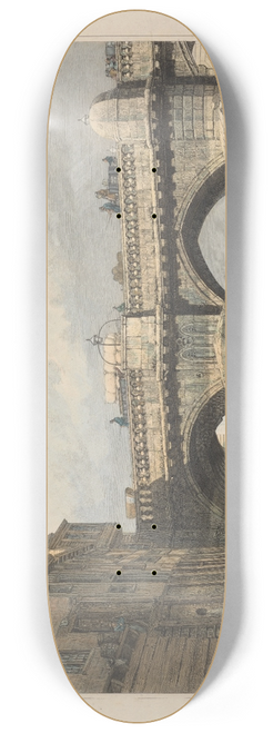 Edward William Cooke - The Southwark End of Old London Bridge 8.25 inch art skate deck Edward William Cooke - The Southwark End of Old London Bridge 8.25 inch art skate deck