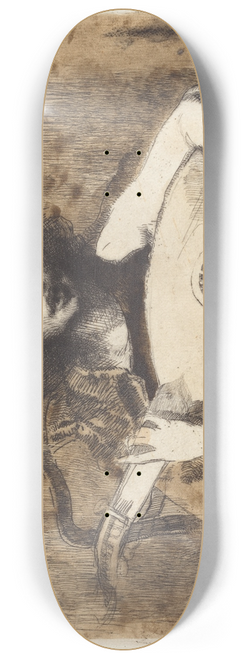Albert Besnard - The Lute Player (La joueuse de luth) 8.25 inch art skate deck