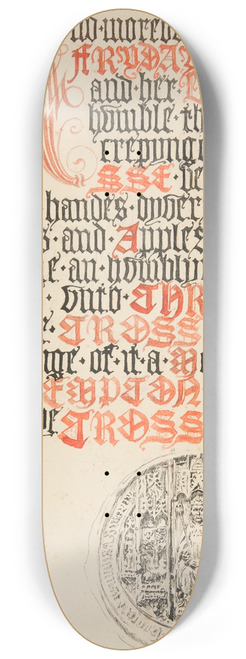 Edwin Austin Abbey - Title page design, Scribners Magazine 8.25 inch art skate deck