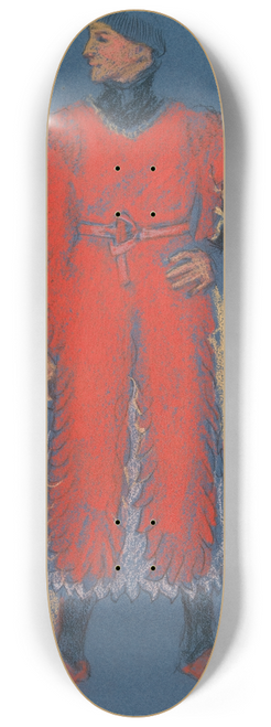 Edwin Austin Abbey - Willoughby, costume sketch for Henry Irvings Planned Production of King Richard II 8.25 inch art skate deck