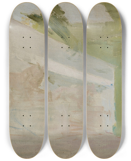 Triptych art skateboard deck of Jan Cigliski Palace Of The Golitsyn Princerly Family_2 by Jan Ciaglinski (1858-1913)