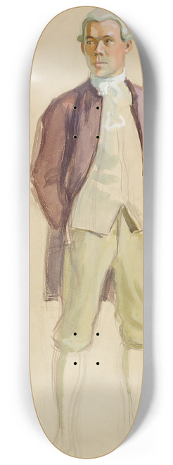 Eero Jrnefelt - Man Standing, in Rococo Attire (F.E. Sillanp) 8.25 inch art skate deck