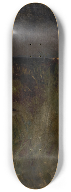 Eilif Peterssen - Moonrise over the dunes 8.25 inch art skate deck