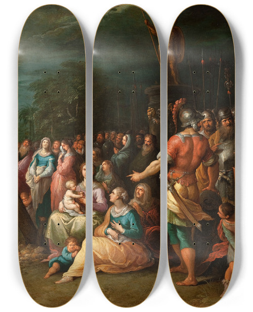 Triptych art skateboard deck of Frans Francken The Younger The Crucifixion Of St Andrew by Frans Francken the Younger (1581-1642)