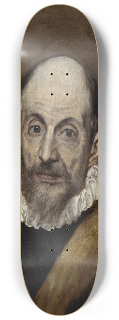 El Greco (Domenikos Theotokopoulos) - Portrait of an Old Man 8.25 inch art skate deck