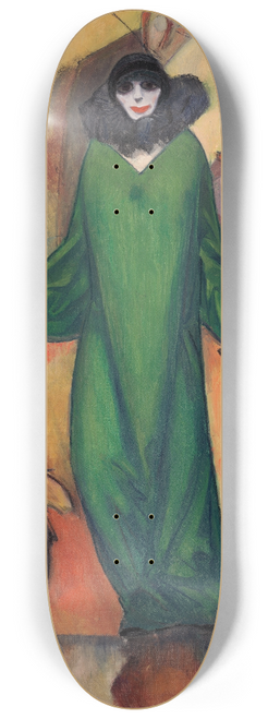 Albert Bloch - The Green Domino 8.25 inch art skate deck