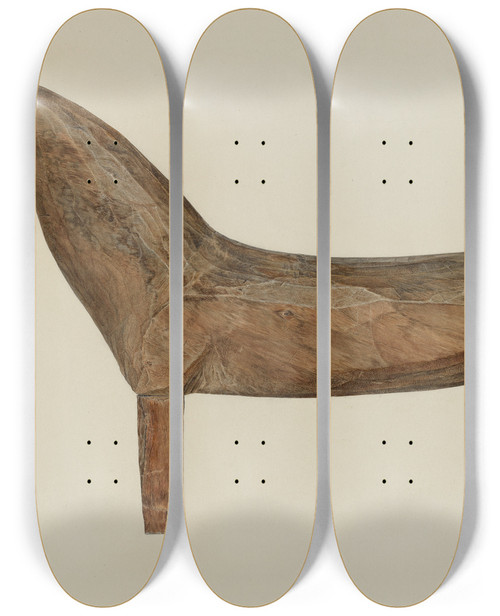 Triptych art skateboard deck of Hester Duany Horse Figure by Hester Duany (1891-1964)