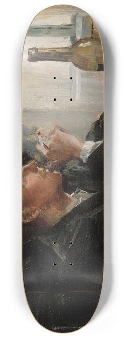 Elin Danielson-Gambogi - Seated Man At The Table 8.25 inch art skate deck