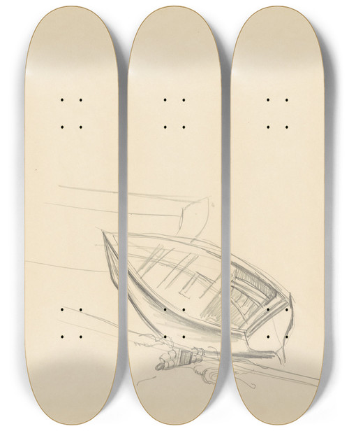 Triptych art skateboard deck of Frederick Porter Sketchbook Of Fred J Porter_1 by Frederick Porter (1883-1944)