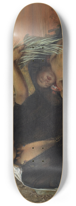 Elisabeth Jerichau Baumann - An Egyptian Fellah Woman with her Baby 8.25 inch art skate deck