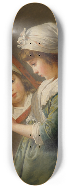 Elisabeth Louise Vige Le Brun - Julie Le Brun Looking in a Mirror 8.25 inch art skate deck