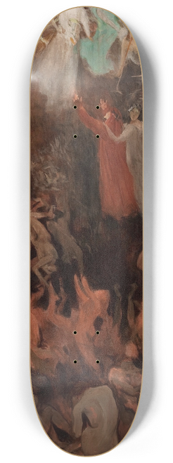 Eliseu Visconti - Dante e Virglio ascendendo ao Paraso 8.25 inch art skate deck